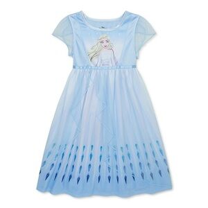 NWOT Disney Frozen Elsa Blue Toddler Girl Nightgown 4T